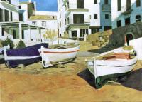 Calella De Palafrugell - Oleo Paintings - By Alejandro Cabeza, Impressionism Painting Artist