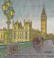 Architectural - Big Ben And Westminster  London England - Mixed Media