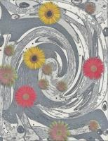Abstract - Flowers On A Gray Background - Mixed Media