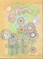 Figurative - A Bouquet Of Artificial Flowers - Mixed Media