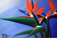 Bird Of Paradise - Acrylic Paintings - By Rob Bell, Realism Painting Artist