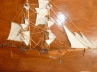 Half Model French Ship Brick - Medium Woodwork - By Louis Nanette, Hand Crafted Model Ships Woodwork Artist