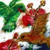 Hummingbirds - Acrylic Paintings - By Bunloeur Yath, Add New Artwork Style Painting Artist