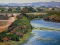 Pajaro River - Pastel Paintings - By Lisa Couper, Impressionism Painting Artist