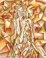 Paintings - Neo-Cubist Nude - Acrylics