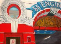 Engine Company 55 - Oil On Canvas Paintings - By Leslie Dannenberg, Realism Painting Artist