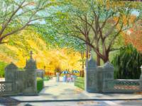 Central Park Fall - Oil On Canvas Paintings - By Leslie Dannenberg, Realism Painting Artist