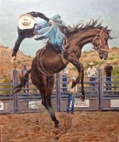 Tooke Ranch Bronco - Acrylics Paintings - By Matthew Thornburg, Realism Painting Artist